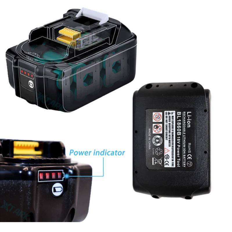 18V 8000mAh Lithium-Ion Replacement Battery for Makita BL1860B Power Tools