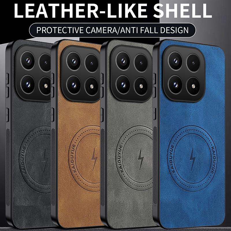 For Xiaomi 17 Magnetic Protector Phone Case For Xiaomi 17 Sheepskin Leather Back Cover For Mi 17 Soft Lambskin Shockproof Cases