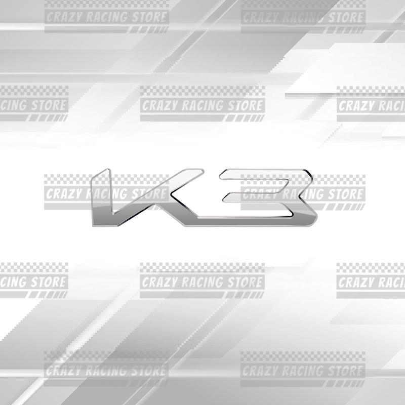 1Pc Car Badges For K8 K5 K3 Sportage Forte Cerato RIO Rear Trunk Emblem Metal 3D Stickers Body Decals Lettering Decor Styling