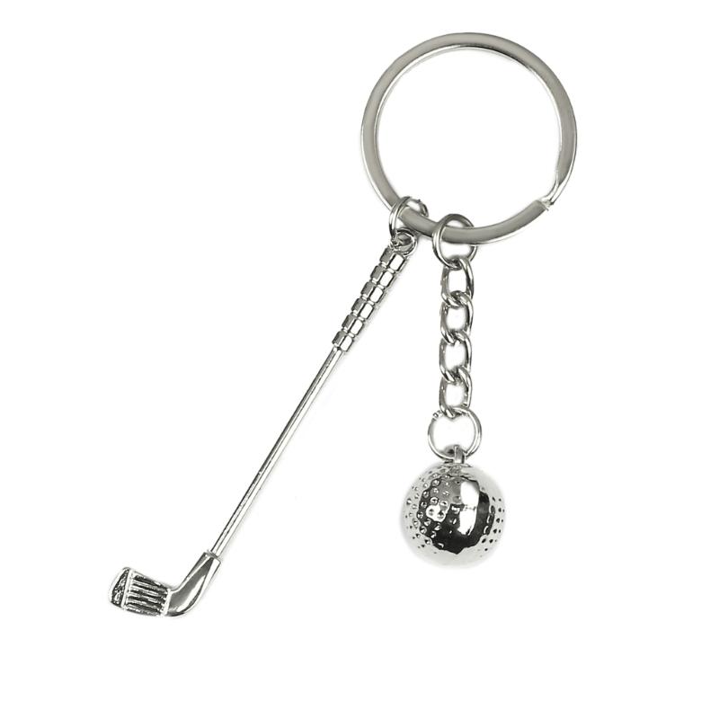 

Tennis Enthusiast Key Accessory Metal Racquet Designs Alloy Texture Sports Fan Keychain Pendant Present for Sport Fan