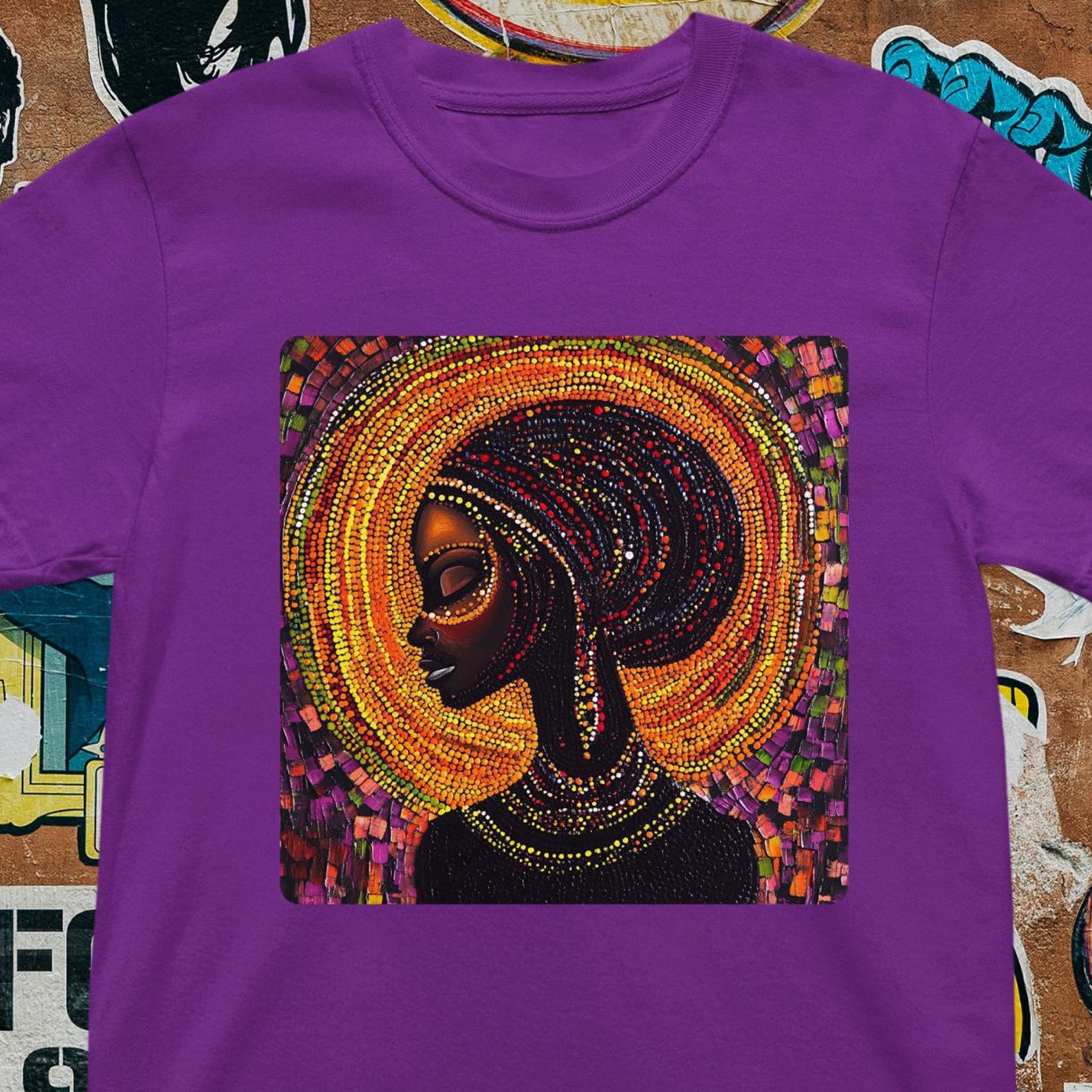 African Woman T-Shirt Art Afrocentric Queen Black Culture 3XL