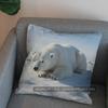 2D Cute Hedgehogs Pattern Pillow Cover For Home Pattern Cushion Cover Suitable For Sofa Bedroom Car Pillow Cover