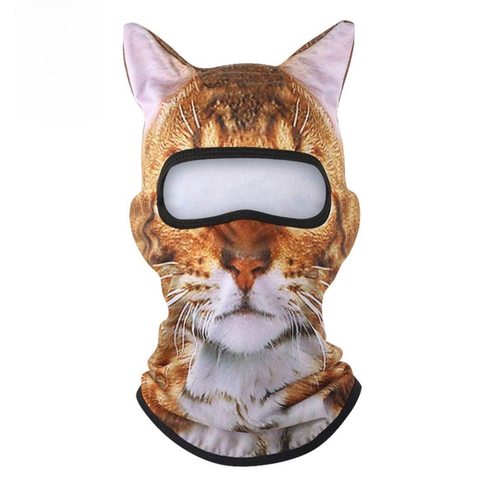 3D Animal Print Full Face Mask Ice Silk Cooling Face Mask Cooling Balaclava Mask For Skiing