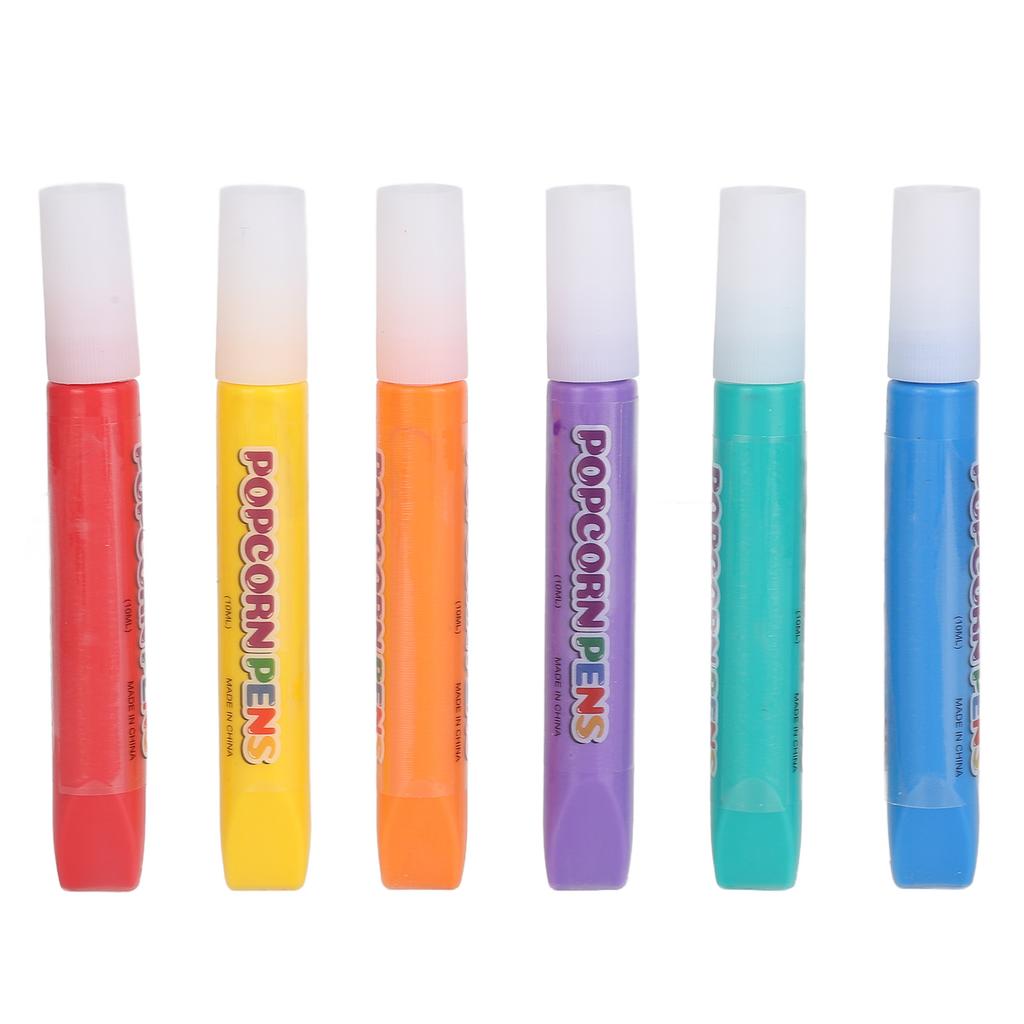 12pcs DIY Bubble Popcorn Drawing Pen Popcorn Color Paint Pen for Greeting Cards Christmas