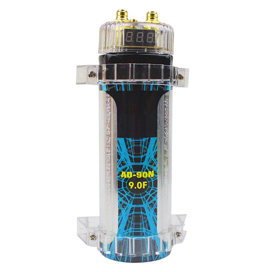 9.0 Farad Capacitor Car Audio Digital Voltage Power Subwoofer Modified W/LED US