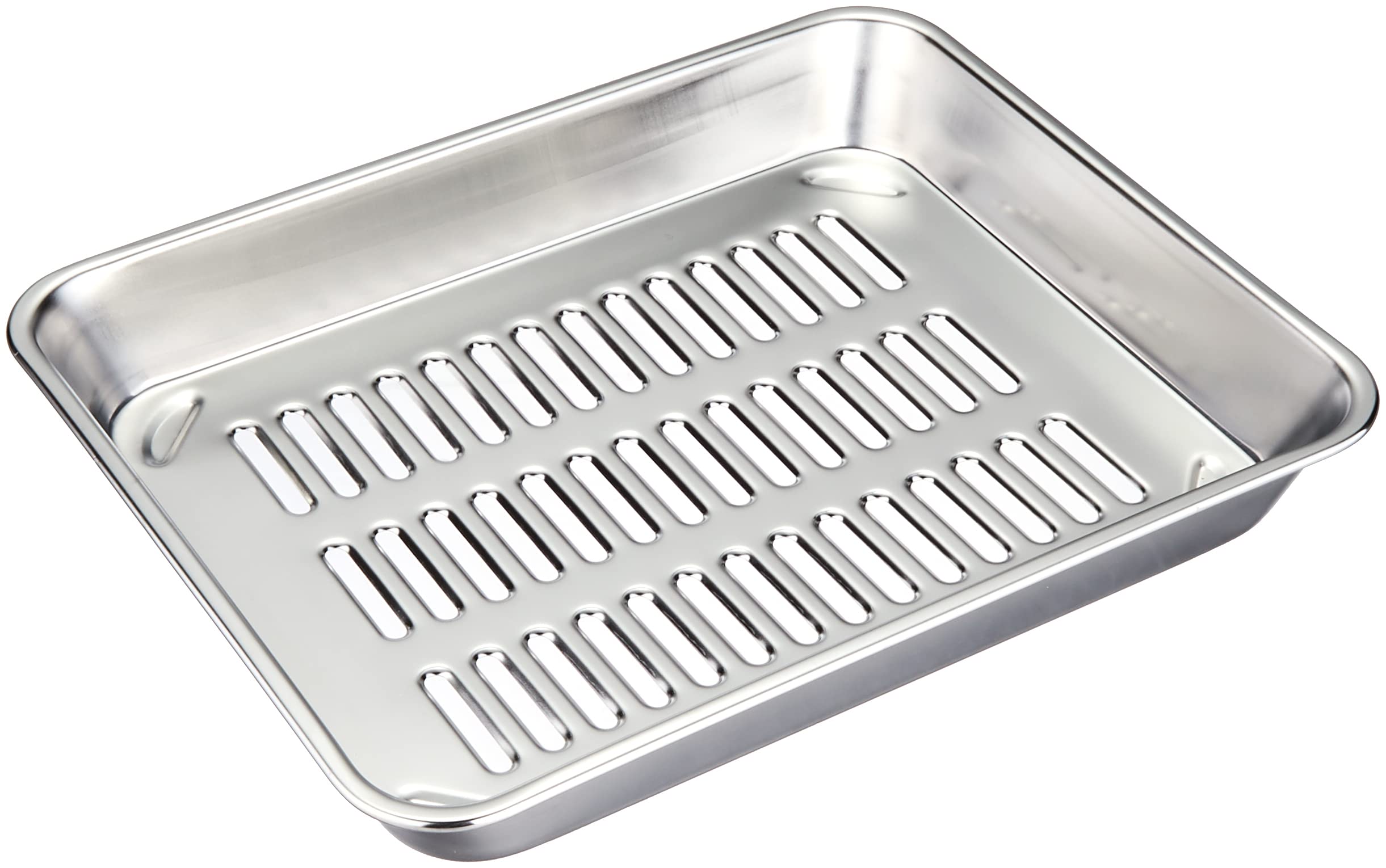 

Shimomura Kihan Draining Tray, 18-8 Stainless Steel, 24.5 x 19.8 x 3.6 cm, Made in Japan, Product Number 28129