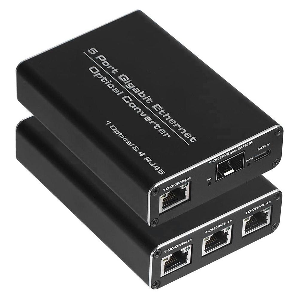 

HW6 1 Fiber 4 Ethernet Gigabit SFP Transceiver Module with TX/RX 1.25G Single Mode Single Fiber Transmission Adapter As Shown A