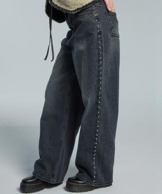 OOH-AHH Silver Ball Denim Pants