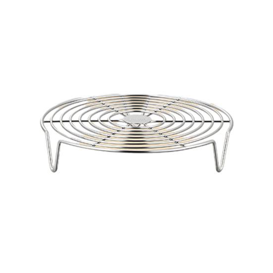 Stainless Steel Round Steamer Rack Dishwasher Safe Multifunction Baking Steaming Roasting Cooking Rack Kitchen Gadget