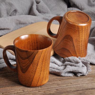 Bierbeker Glad Thuisbenodigdheden Food Grade Wild Jujube Hout Koffie Thee Melk Mok Mode Geschenken Food Grade