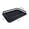 1Set of Stainless Steel Black Baking Pan Frying Pan Non-stick French Fry Basket BakingTray Baking NetEaseCleaning KitchenGadgets