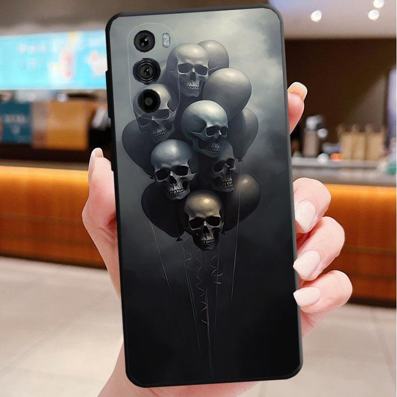 Skull Head Flower Art Phone Case For Motorola Edge 50 40 Pro 60 50 40 30 Ultra Neo Fusion Moto G Play G Stylus G Power G 2025