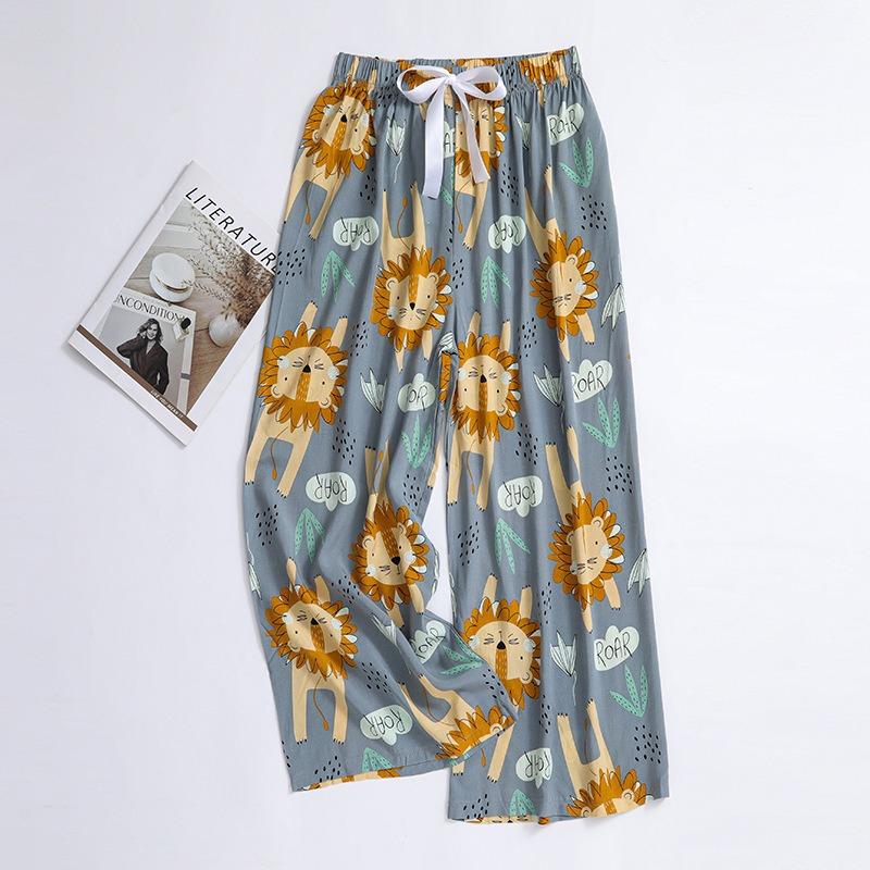 VEZFAA Moda damă ocazional cu imprimeu cu model de flori Pantaloni cu talie înaltă Pantaloni și capris