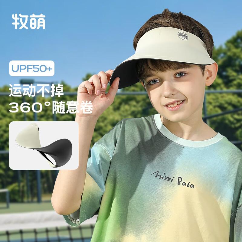 MUMENG Kids UV Protection Empty Top Sun Visor Hat One Size (Head Circ. 46-60cm)