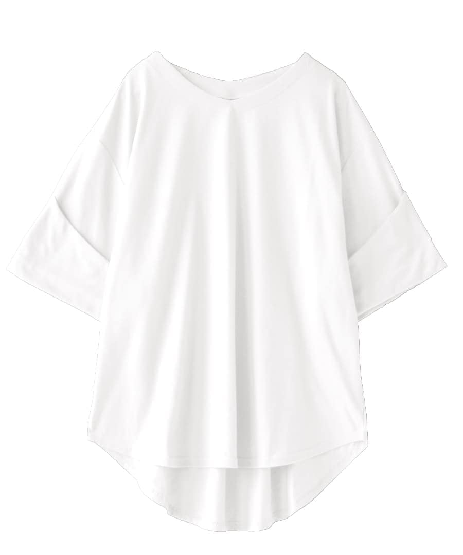 

Футболка Design Plus Roll Up Sleeve Big Off White Free Size [Zooty]