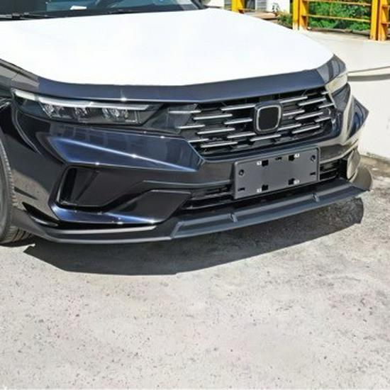 Compatible with 2025 Honda Accord Three-Section Front Lip, No-Drill Installation, Available in Matte, Glossy, Red, and Carbon Fiber Black Finishes.
