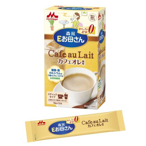 

Morinaga E-Okaasan Cafe au Lait Flavor, 18g x 12 bottles [For Pregnancy and Breastfeeding] Caffeine-Free, Folic Acid, Iron, Calcium