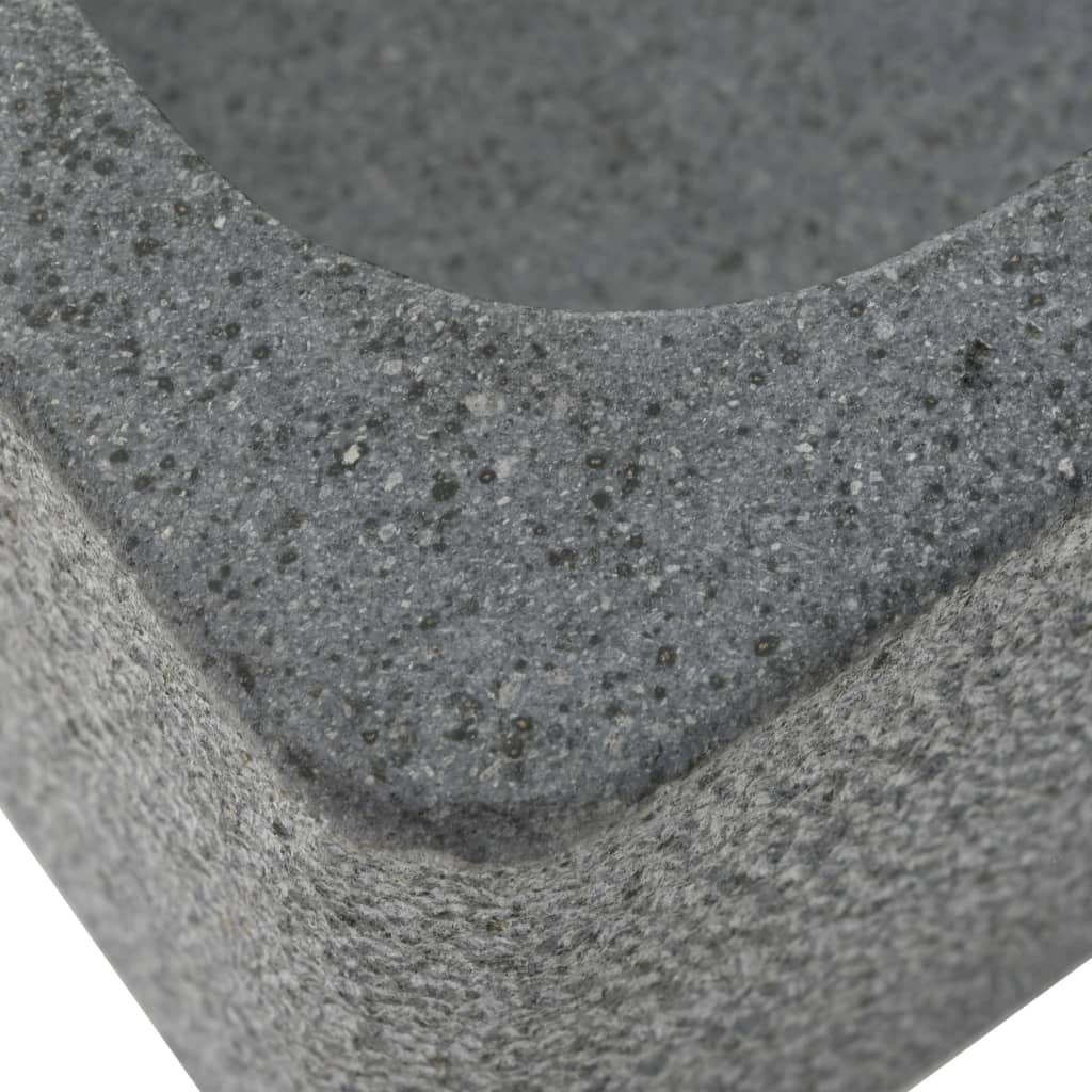 45 X 30 X 15 Cm River Stone Wash Basin Black