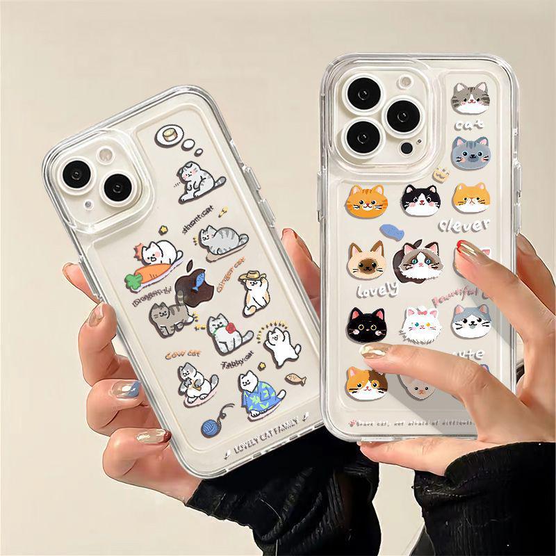 Applicable to iPhone11promax Apple phone case Huawei cartoon transparent 11r anti-drop 11pro dog cat
