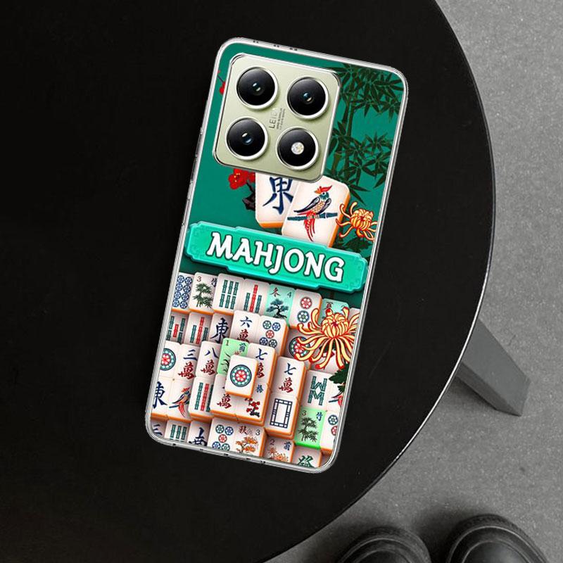 Creative Mahjong Phone Case Cover for Xiaomi Redmi Note 15 14 13 12 11 Pro Plus 14S 12S 11S 11T 11E 10S 10 Customized Fundas Red