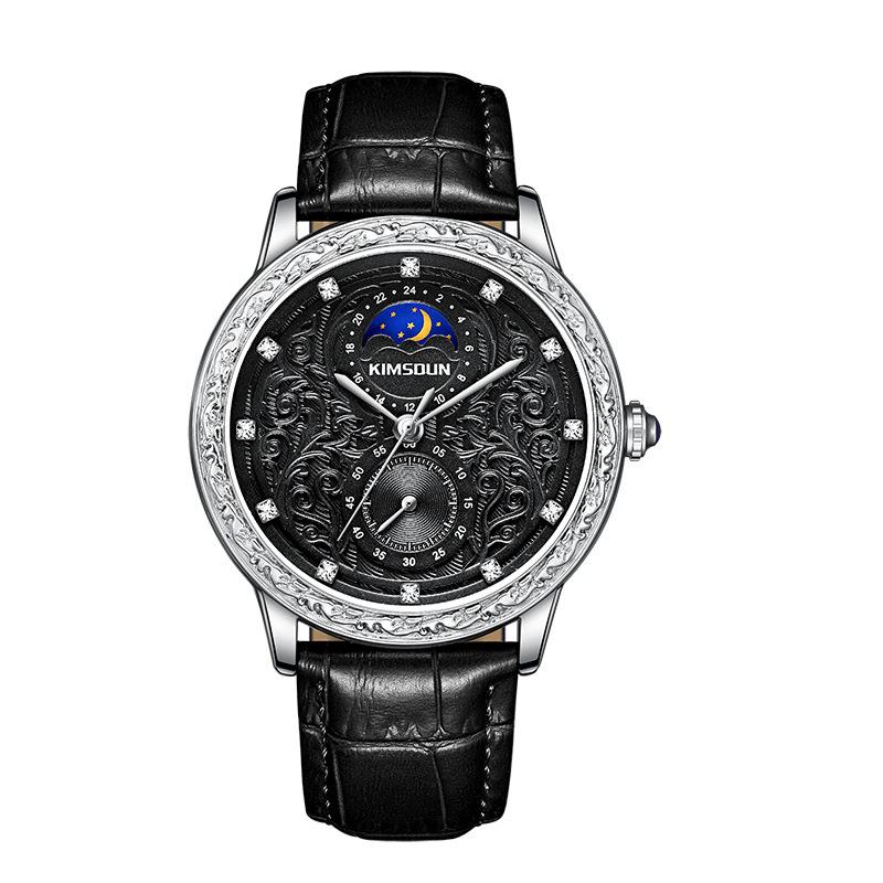 KIMSDUN Montre Homme Marque Top Luxe Montre Rétro cargo, lune, montre mécanique étanche pour homme haut de gamme