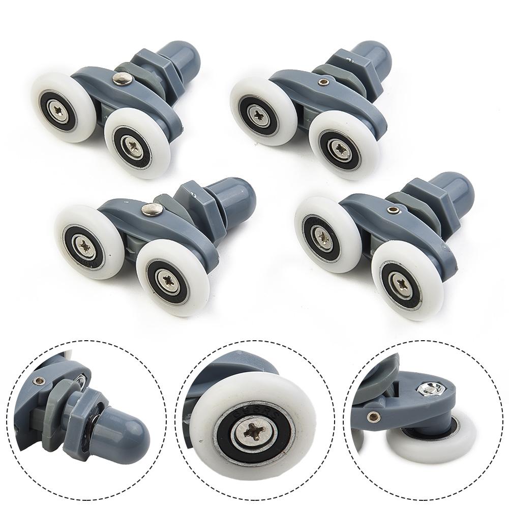 Newest Bath Rollers Wheels Shower Wheels Roller Runner Wheels Sliders 19/23/25/27mm Dia Shower Door Twin Bottom