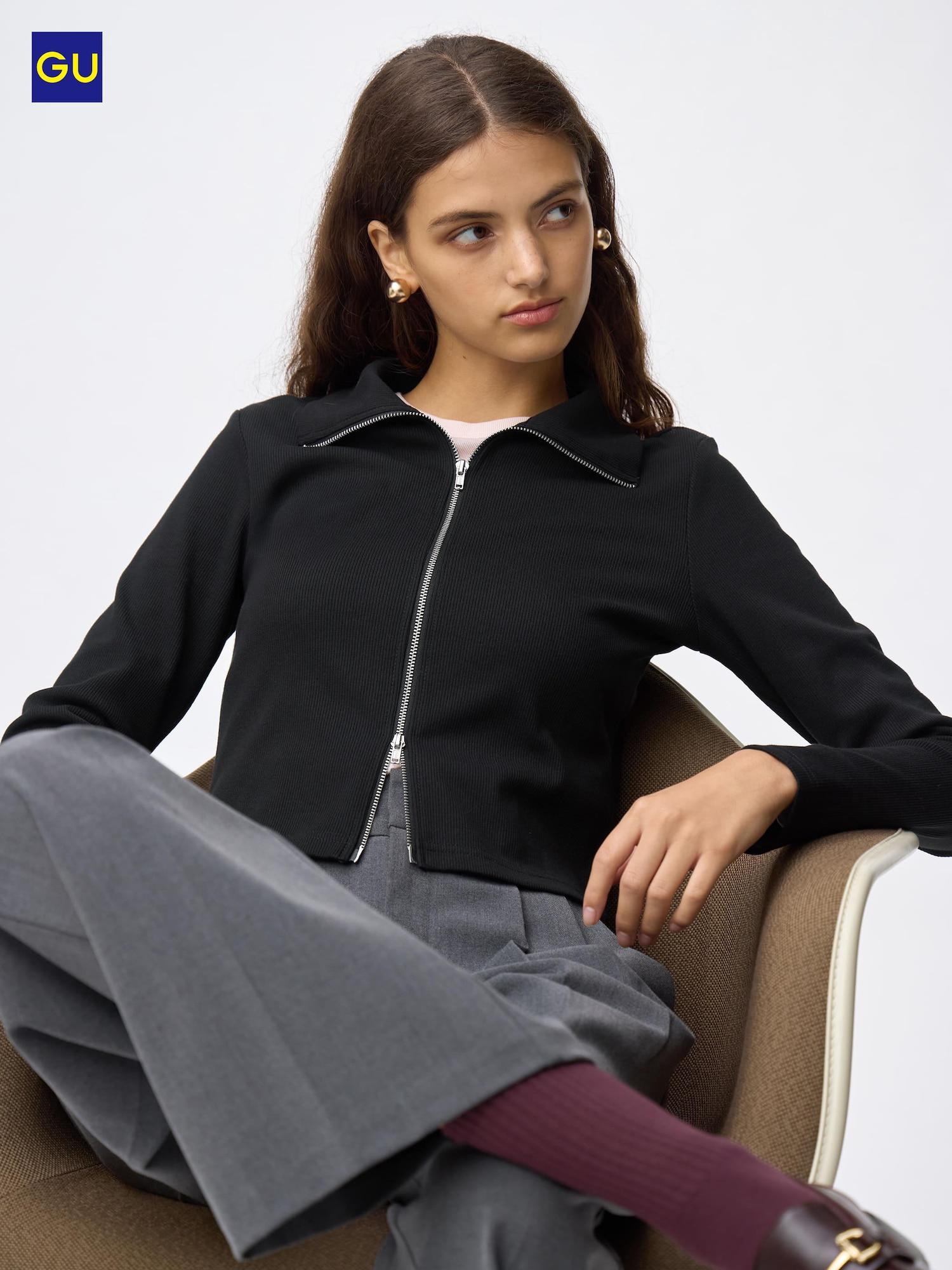 Кардиган на двойной молнии Uniqlo Gu 09 BLACK/WOMEN L