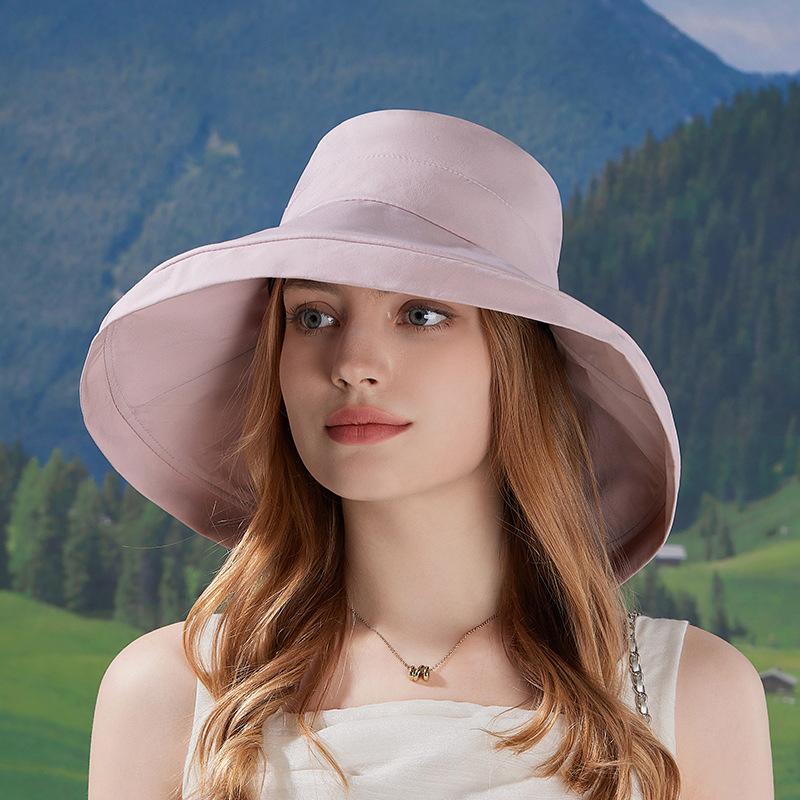 Spring Summer Outdoor Sun Hat Women Large Brim Sun Protection Fisherman Hat