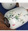 Round Chinese Ceramic Vase: Floral Art for Living Room & Hallway Decor, Ideal for Hydroponics & Silk Flowers