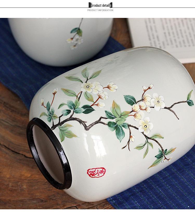 Round Chinese Ceramic Vase: Floral Art for Living Room & Hallway Decor, Ideal for Hydroponics & Silk Flowers