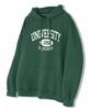 Authentic Relaxed University Hoodie White Blue
