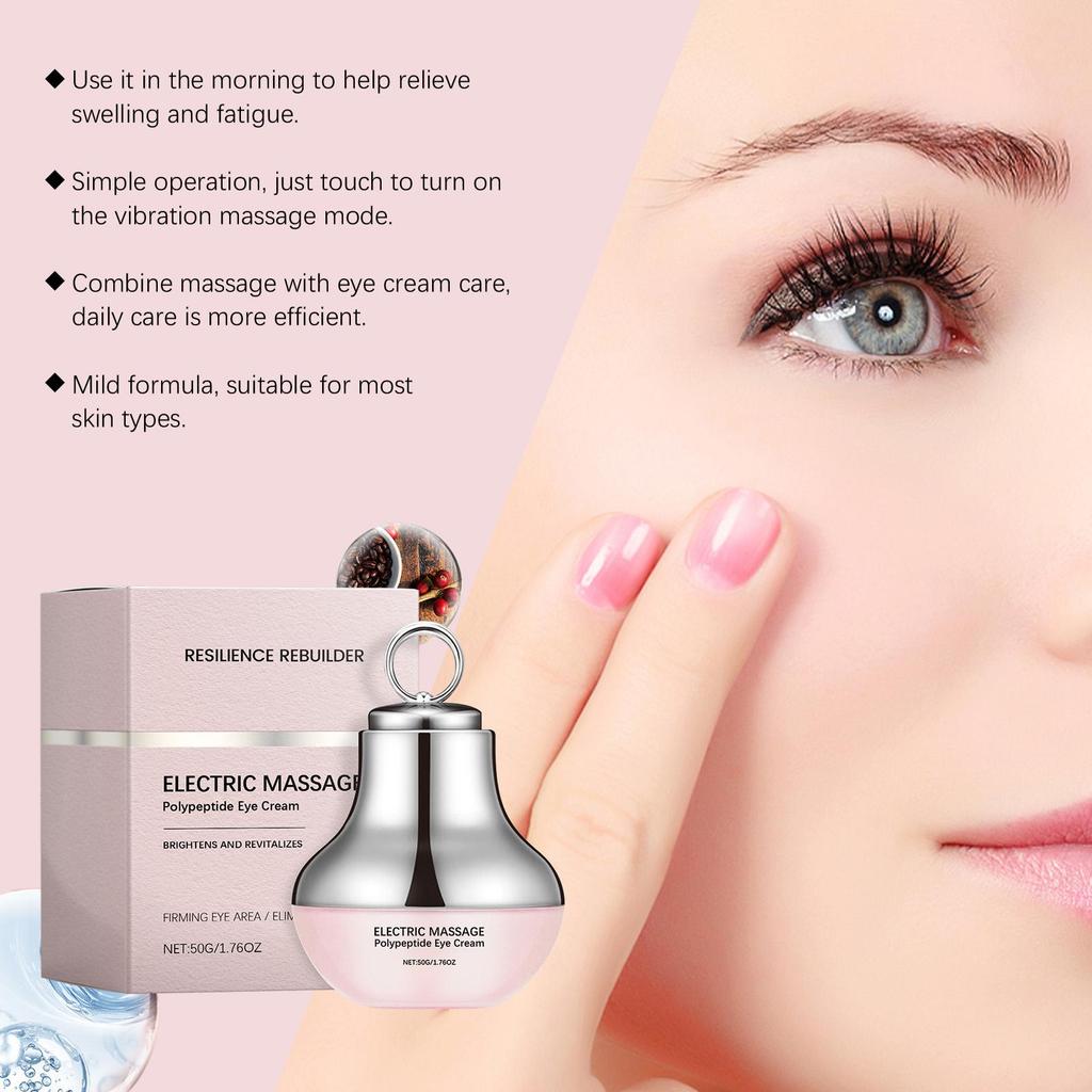 AMZ Crema de Ojos Eléctrica Masajeadora Hidratante Reafirmante para Líneas Finas y Sequedad, Cuidado Diario para Bolsas de los Ojos para Todos los Tipos de Piel 50g