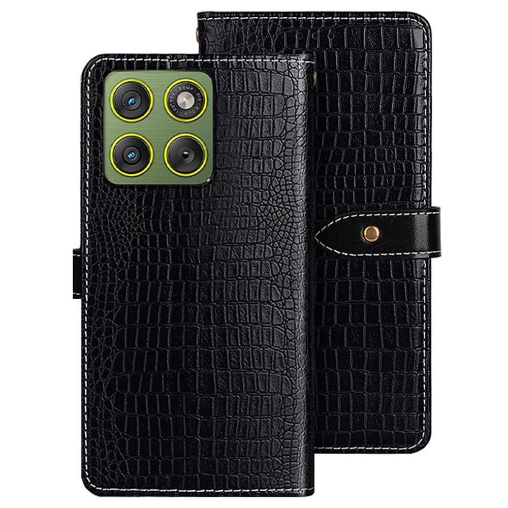 IDEWEI Чехол для Motorola Edge 70 5G, чехол-книжка из ПУ кожи с текстурой крокодила