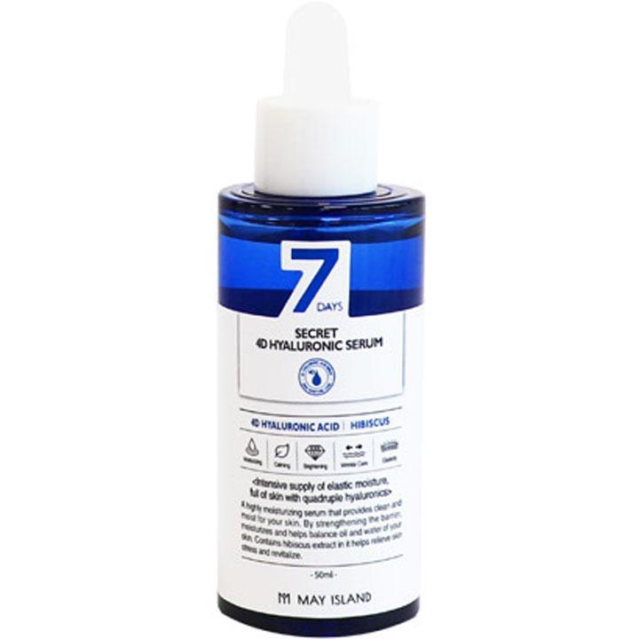 May Island 7 Days Secret 4D Hyaluronic Serum Deep Hydrating Moisture Essence 50ml