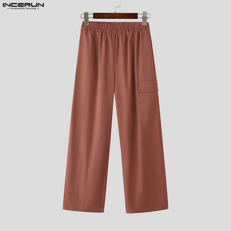 INCERUN Men Sleeveless Buttons Irregular Tops and Long Loose Pants Outfits Sets