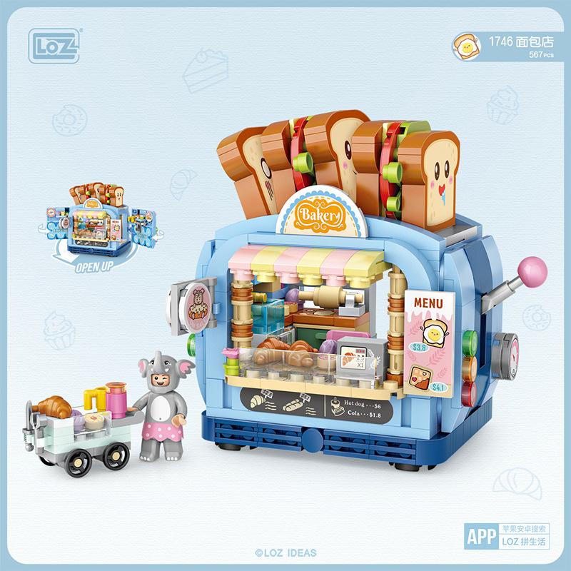 LOZ Blocchi Parco Divertimenti Mattoncini Hamburger Patatine Negozio Pisa Macchina da Gioco Modello Corsair Giocattoli per Bambini 1727