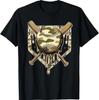 Baseball Drip For Boys Ice Cream Dripping Boys Baseball Camo T-Shirt