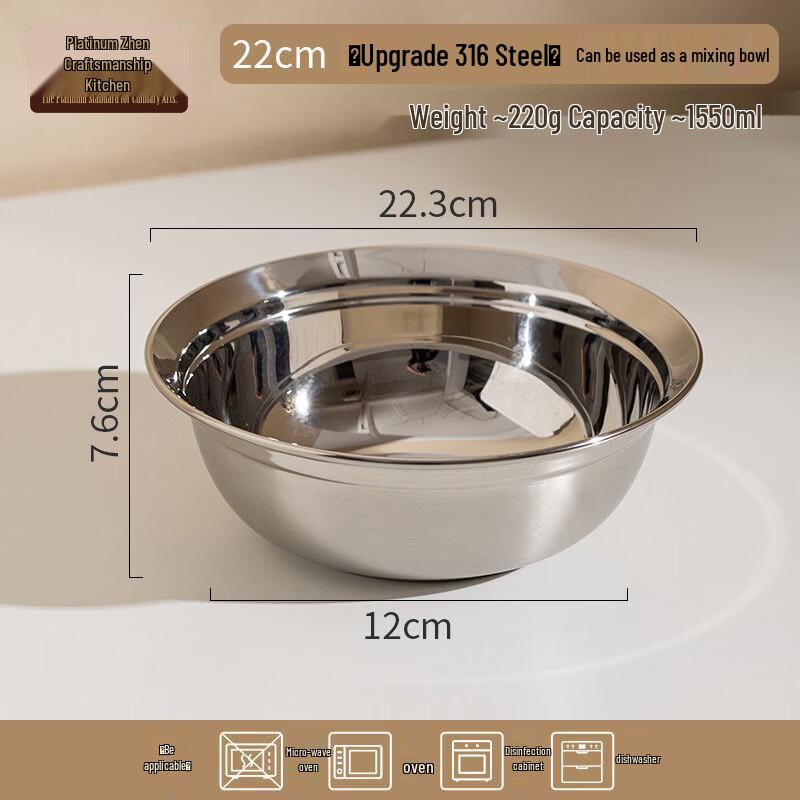Bozhen Craftsman 316 Stainless Steel Multi-Purpose Bowl