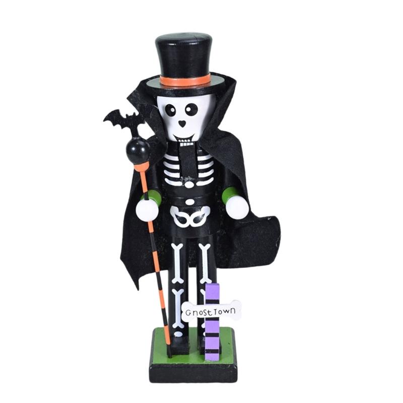 Friendly Wooden Halloween Craft 25cm Vibranted Handmade Decoration Christmas Walnutcracker Figures