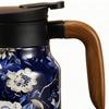 1000ml Vintage Floral Tea Thermos Stainless Steel Tea Kettle Water Bottle Floral Pattern Teapot Drip-Proof Tea Pot With Infuser