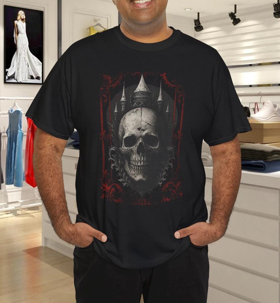 Goth Gothic Skull Tattoo Art Crown Horror Death TShirt S