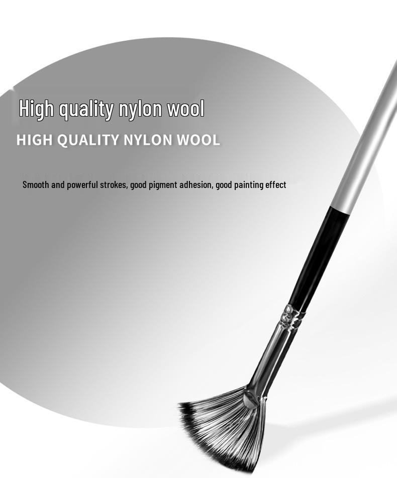 24-Piece Nylon Paint Brush Set with Canvas Roll-Up Case for Gouache, Watercolor, and Oil Painting