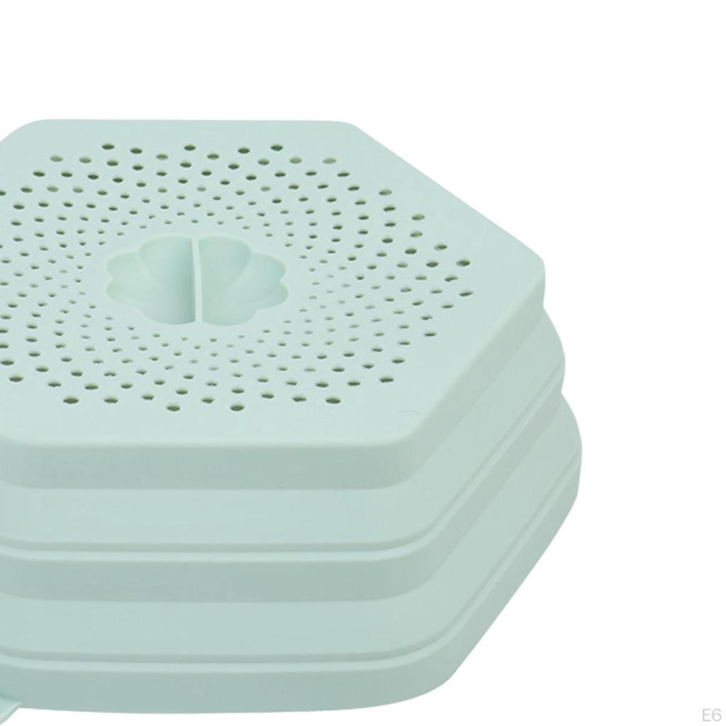 Collapsible Microwave Cover Oilproof Lid Kitchen Gadget Multifunctional Food Heating Covers Vented
