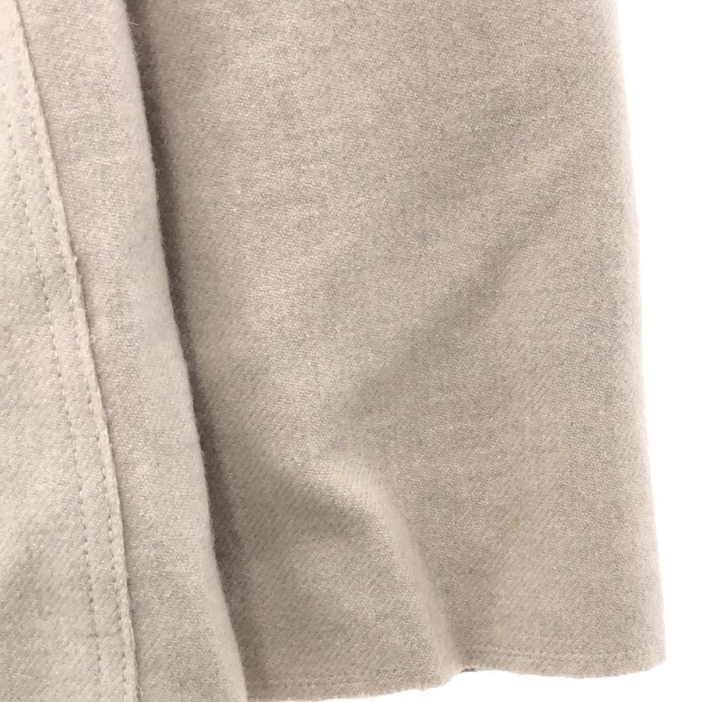 Nina Ricci Wool Blend Stainless Collar Coat 36 Light Gray Long Women Used