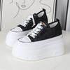 Fashion 12CM Slides Women Summer Shoes Platform Fashion Sandals Sneakers Lace Up Platform Wedge Genuine Leather Air Mesh Slippers