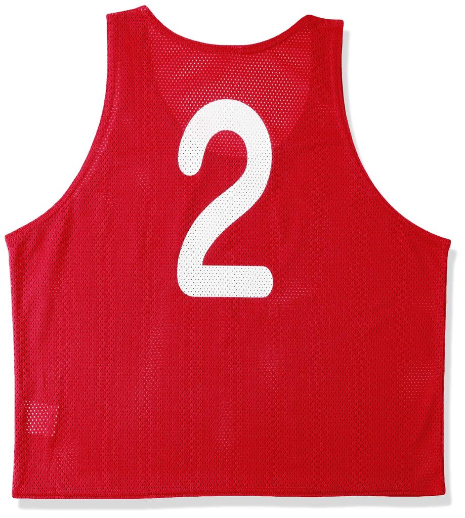 Mizuno Training Bibs for Practice and Club Junior Size Chinese Junior Free Size (10-Piece Set), Numbered, Activities, 32MH9111, Red,