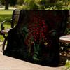1pc Leopard Print Throw Blanket Polyester Fiber, Lightweight Flannel, Soft & Warm, All Season Use for Outdoor, Camping Digital Print