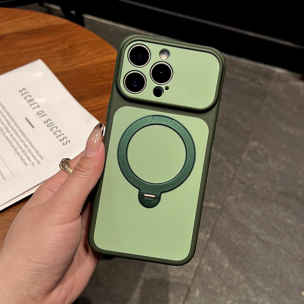 360 ° Rotating Magnetic Suction Bracket Is Suitable for Apple 16promax Mobile Phone Case Ip17 Advanced Skin-sensitive Contrasting Case