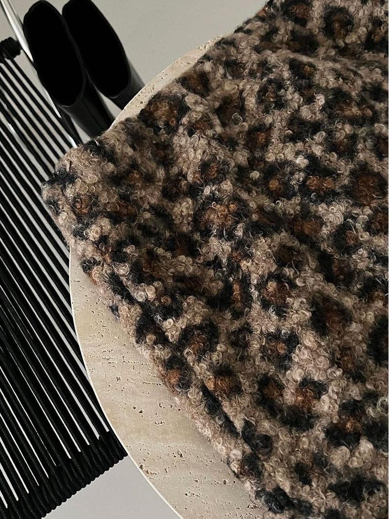 NS American Retro Leopard Print Velvet Bodycon Mini Skirt: Winter Slim Fit for Women