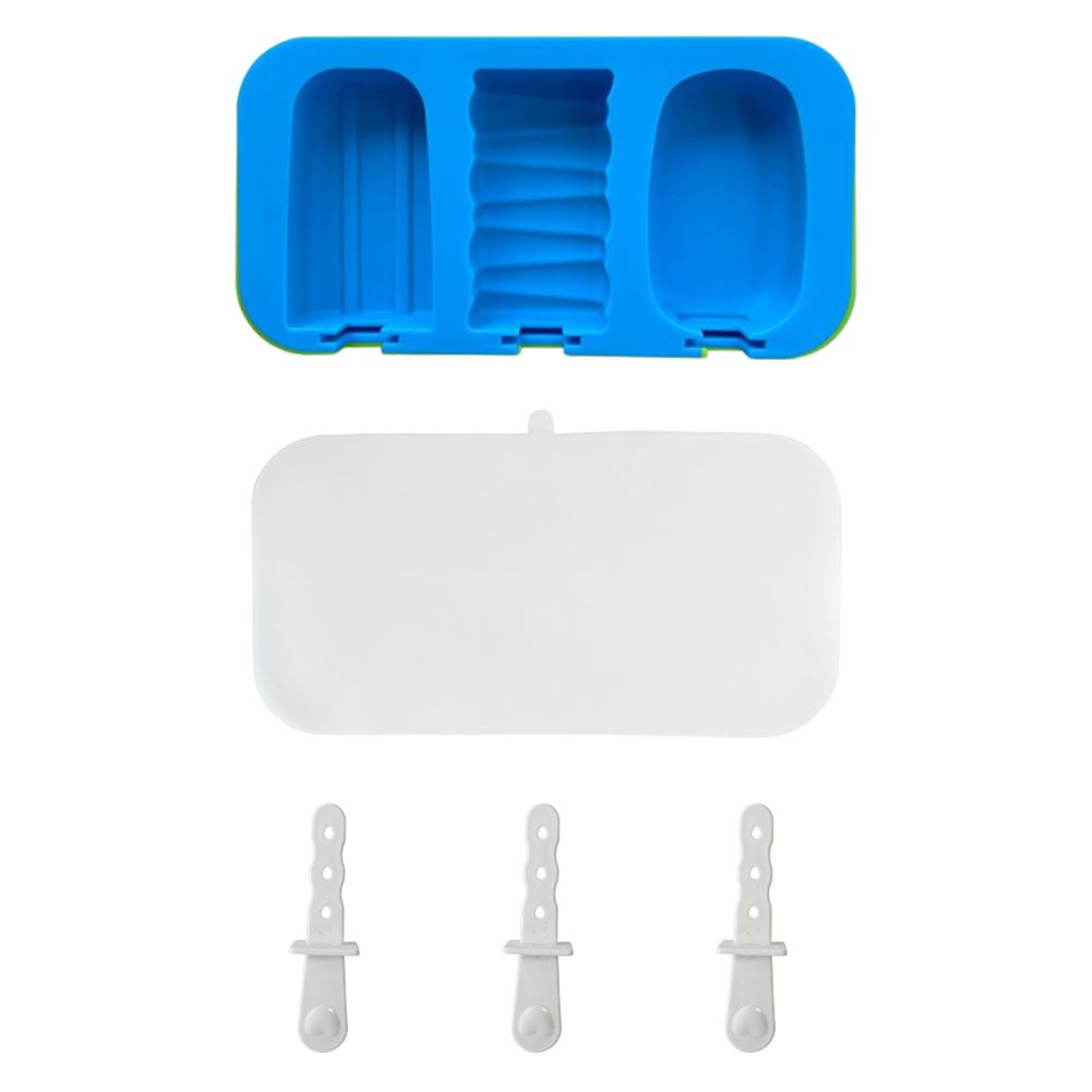 3er-Pack Silikon-Eis am Stiel-Form BPA-frei Eisformen Stapelbar Eis am Stiel-Hersteller Wiederverwendbare Stiele und Abdeckungen Eiscreme-Werkzeug